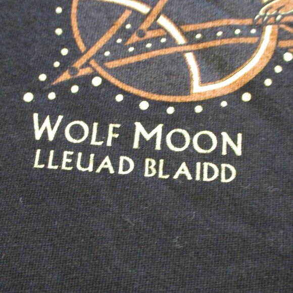 Celtic Art Wolfmoon Woman X Large Black Brown Tan Graphic Long Sleeve Shirt - Picture 7 of 10